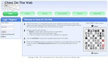 Tablet Screenshot of chessontheweb.com